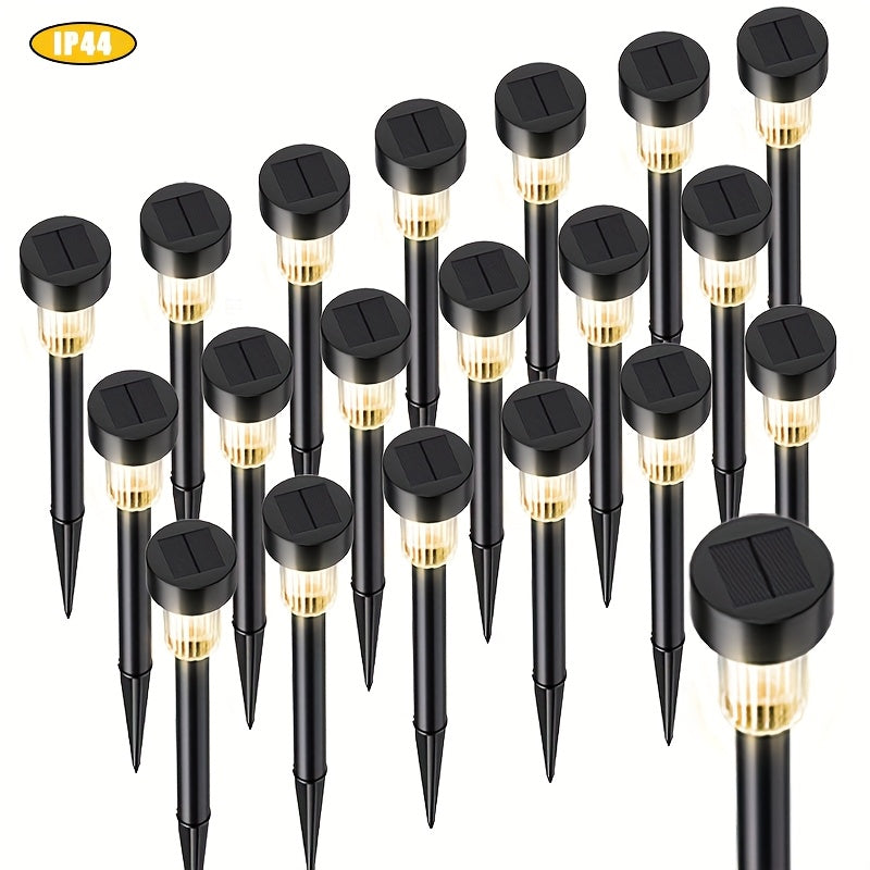 10/20-pack lawn lights solar ground插 lights, rust-proof small tube lights outdoor landscape lighting, multiple colors, suitable for courtyards, gardens, patios, beautiful lighting, easy to install.