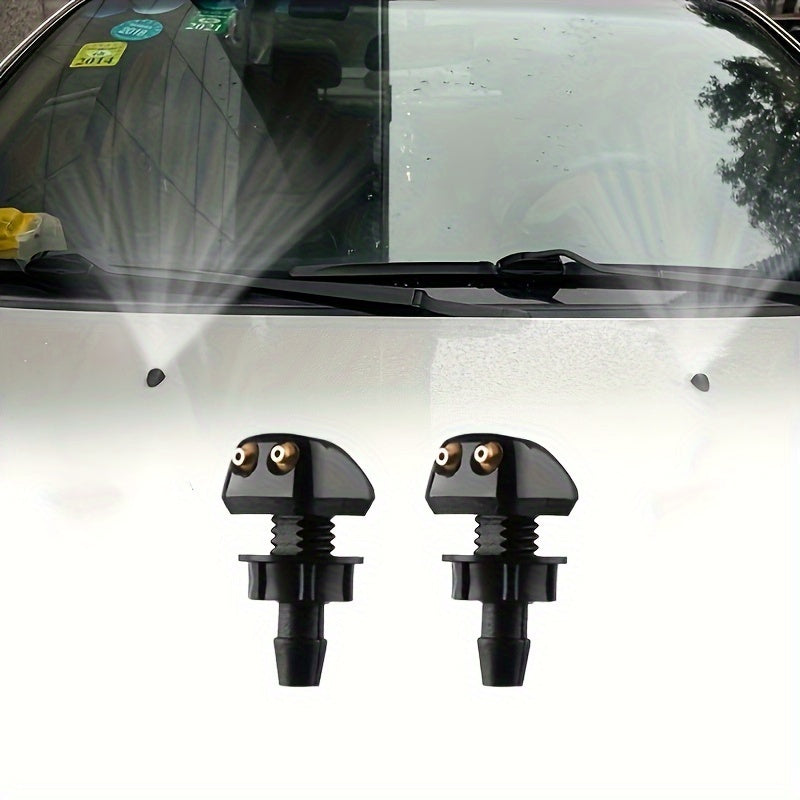 2-Pack Car Windshield Washer Nozzle - Durable Nylon Material, Fits Most Car Models, Upgraded Version, Wiper System