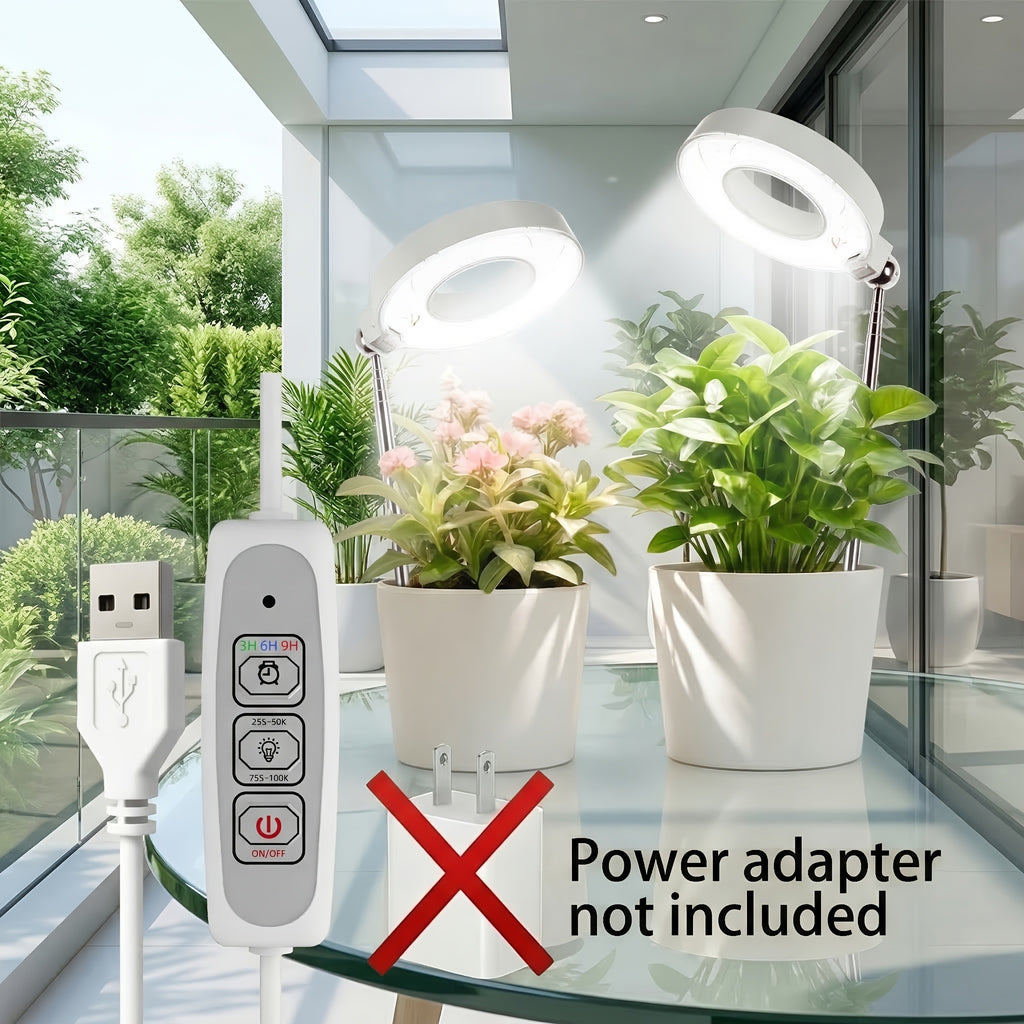 2 Pack - 2026 Upgraded Full Spectrum Indoor Plant Grow Light, Height & Brightness Adjustable Plant Growing Lamp, Auto On/Off Timer, 720° Rotatable Magnetic Suction Head, Ideal for Seedlings, Hydroponics & All Indoor Plants
