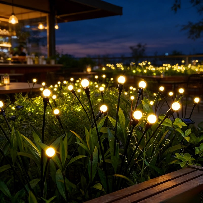 10 Pack Solar Firefly Lawn Light - Dual Mode | IP65 | Outdoor Garden Decorative Light, Solar Courtyard Light, Perfect for Various Festival Occasions like Halloween and Christmas, Suitable for Courtyard, Lawn and Patio, Light Sensor Smart Light