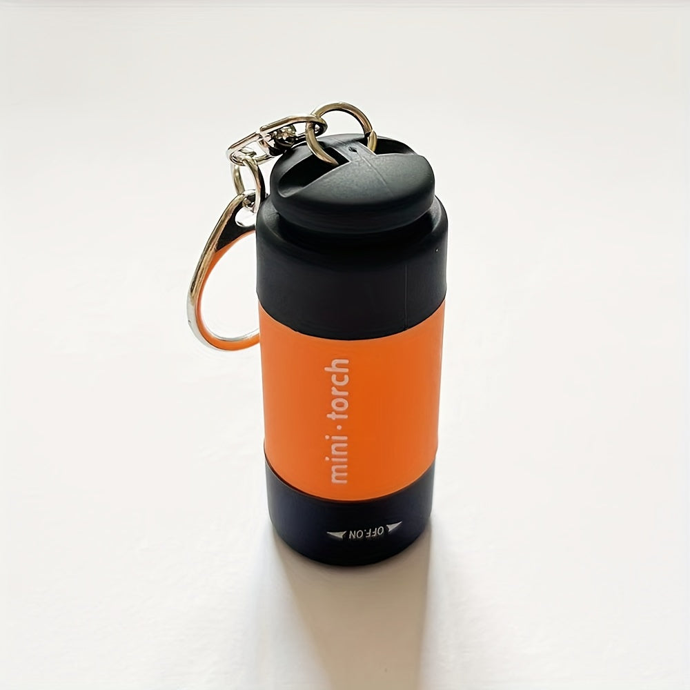 USB rechargeable portable flashlight keychain mini powerful light, camping ultra-bright lamp, outdoor equipment, IP44 protection rating