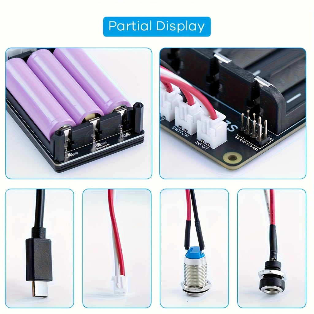 Uninterruptible Power Supply (UPS) Module for Raspberry Pi/Jetson Nano Supports Charging and Power Output at The Same Time 3S & 5V 5A Output