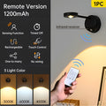 Upgraded Motion Sensor and Remote Dual Control Spotlight, Made of ABS Material with Solid Color Design, Featuring Unique Mountain-Shaped Gradient Lighting for Artistic Space Enhancement, 3 Adjustable Color Tones