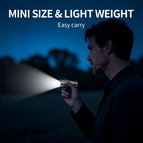 1pc Smiling Shark New Mini Portable LED Flashlight, Clip-On Work Light, Type-C Rechargeable Pocket Spotlight, Handheld Mini Lamp for Daily Commute Repair Camping Emergency Outdoor Activities