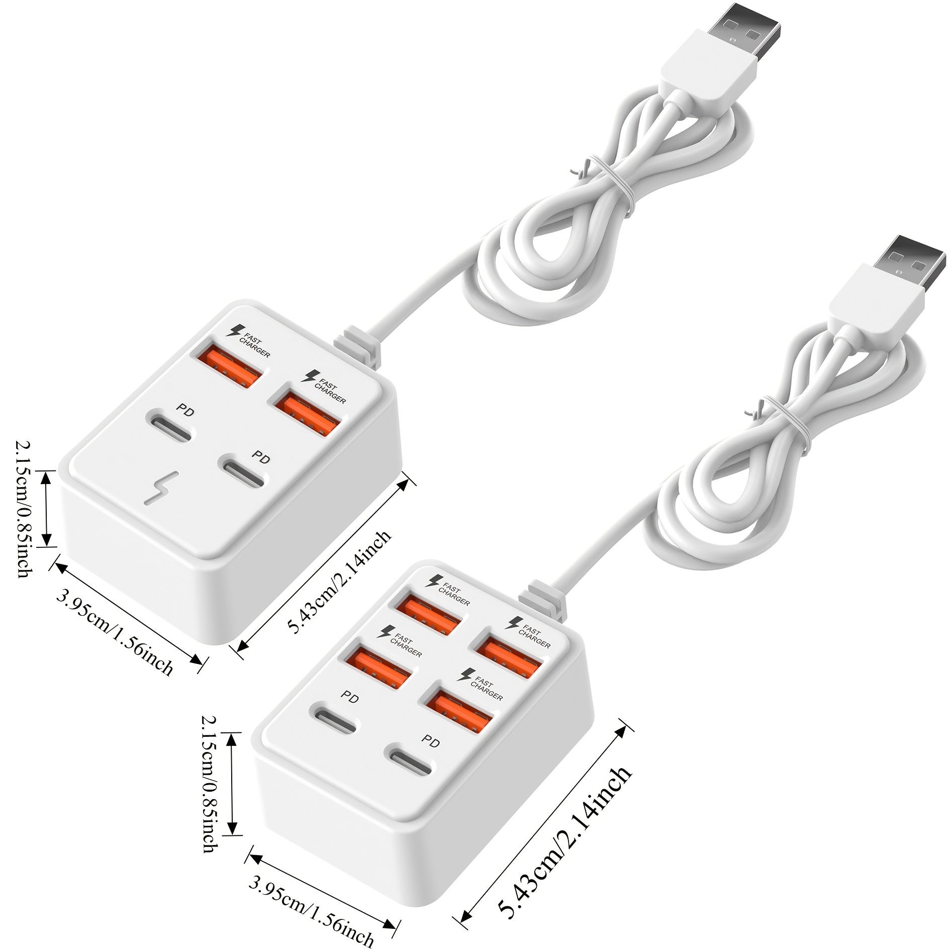 1pc of a 4/6 Port High-Speed USB Charging Station, a Multi-Device Fast Charging Hub Compatible with Laptops, Tablets, And Phones, a Power Conversion Partner for Rvs, a Desktop Wall-Mounted Charger, And a Smart Dual-Socket Distribution