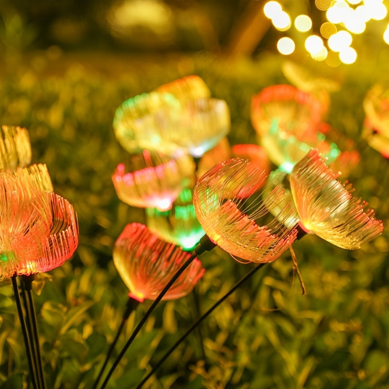 Solar 6 Jellyfish Outdoor Light - Automatic On/Off Solar Garden Lantern with Hanging Tentacle Design, Suitable for Path, Lawn, Patio, Halloween, Christmas - Stainless Steel Construction, Lawn Decoration, Holiday Ornament
