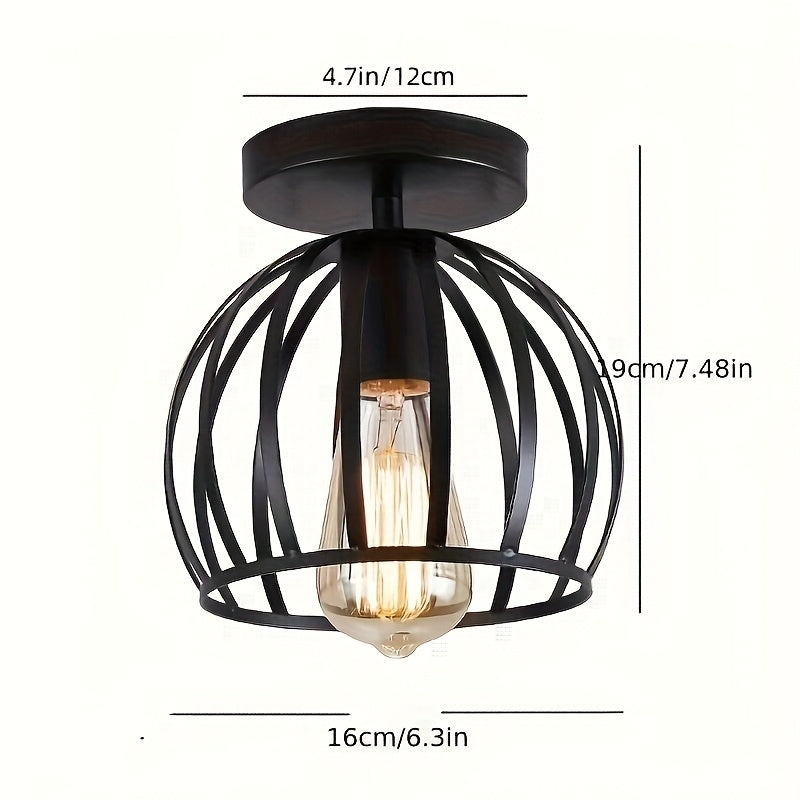 1 modern metal ceiling light with E26/E27 base, 1 round lampshade pendant light, suitable for kitchen hallway, living room, bedroom, dining room, decorative lighting fixture (bulb not included)