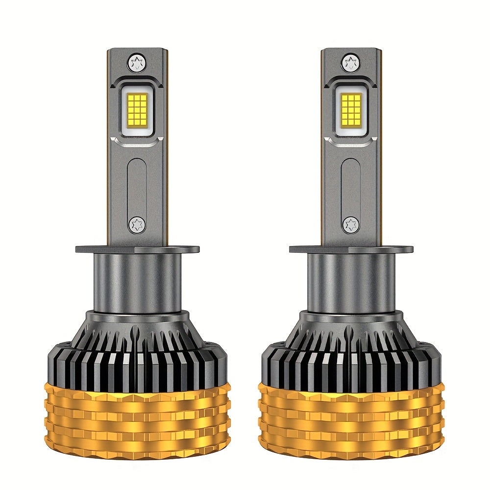 2-Piece Set, 220W LED Bulbs, Compatible with H7, H4, H11 and Other Models, Features 4 Copper Tubes, Suitable for Various Car Headlights, Operates on 12V and 24V, 6000K Color Temperature, No Battery Needed