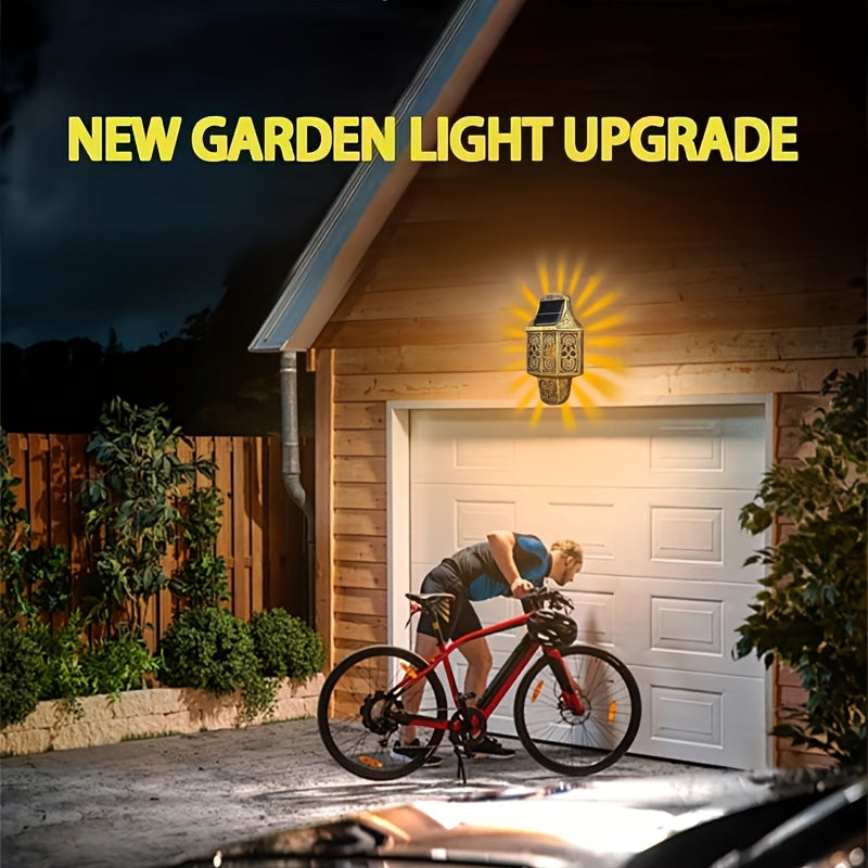Solar Vintage Wall Light, Solar Wall Washer Light, Outdoor Garden Decorative Light, Suitable for Christmas Tree, Porch, Garden, Lawn and Home Decor – Solar Powered, Equipped with Light Sensor Control System, Solar Street Light