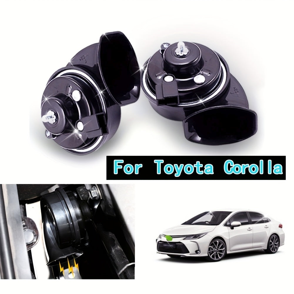 2V Snail Horn High Low Tone Car Horn Replacement for Toyota Corolla Camry Highlander/Venza, Reiz Land Cruiser Prado, Land Cruiser Alpha Prius/Previa Granvia Highlander Prado Land Cruiser Levin 2025 2024 2023 2022 2021 2020 2019