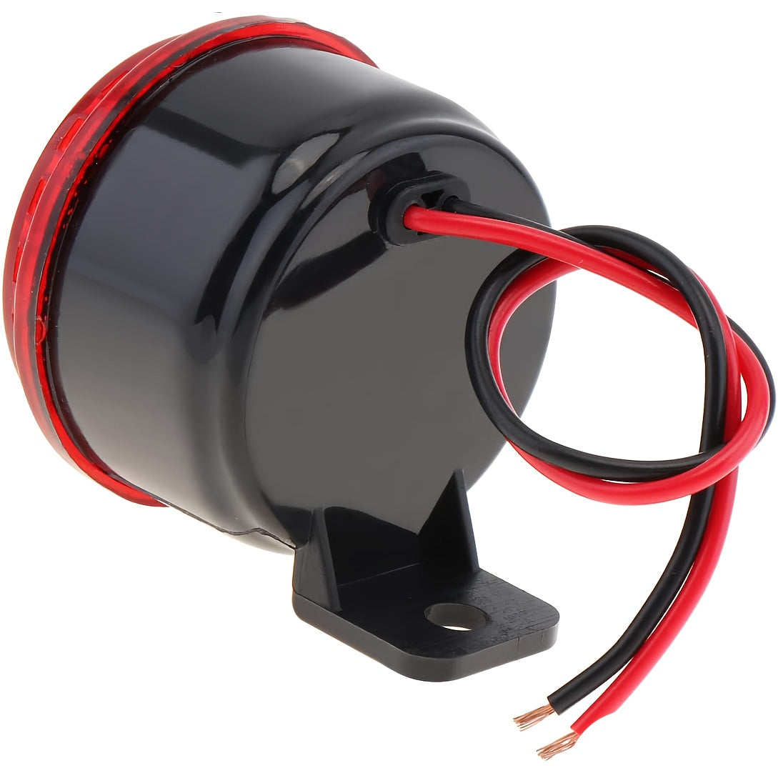 Car Truck Reverse Buzzer Horn with Light, 12V/24V. Backup Beep Sound Horn with Warning Flashing Light, Suitable for Auto Modification, Trucks, Lorries, Construction Vehicles Reverse Horn, High Decibel Sound Alarm