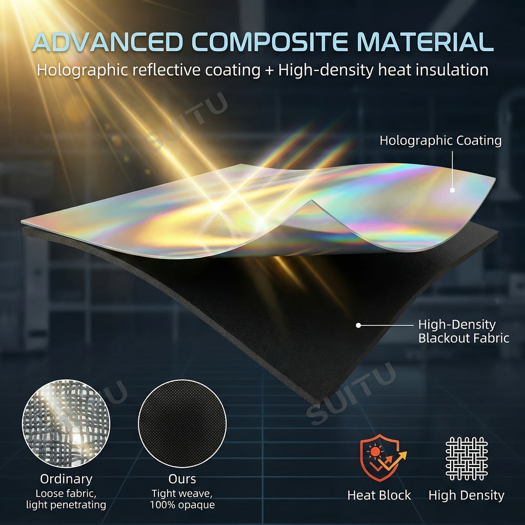 2026 New Portable Car Windshield Sunshade, 31.5*55.91" Titanium Silver, Foldable Four-Layer Diamond Mesh Sunshade, Heat Insulation & UV Protection, Easy to Install, Fits Most Vehicles