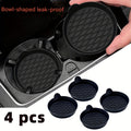 Silicone Car Cup Holder Coaster – Waterproof Anti-Slip Pad, Universal Round Car Storage Tray Liner, Center Console Drink Mat
