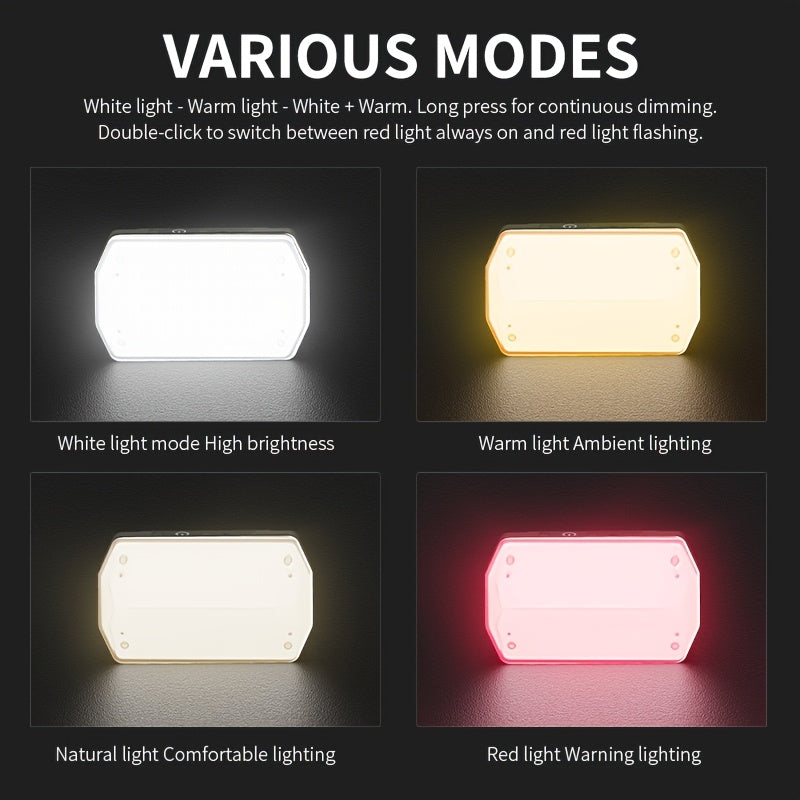 SMILING SHARK Rechargeable Camping Light LY8350 Portable Hook Tent Light COB Floodlight Power Display Lantern Lightweight Magnetic Hanging Lamp 3 Modes for Camping Hiking