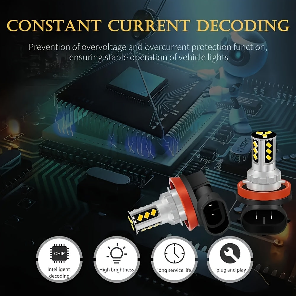 2 High/Low Beam LED Headlights, 55000 Lumens, Strong Penetration, Low Energy Consumption, 5000K White Light, Compatible with 9005/HB3/9006/HB4, H1G110, H3, H7, H11, 200W High Power, 880/881/H27, High/Low Beam