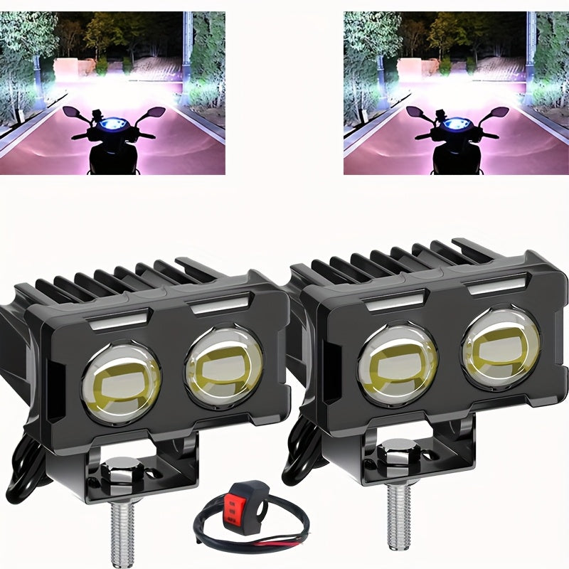 Heyword Brand - Available in 1-Pack or 2-Pack Configuration - Newest Model - Multi-Color LED - Compatible with Motorcycle and Car Lighting, No Battery Included