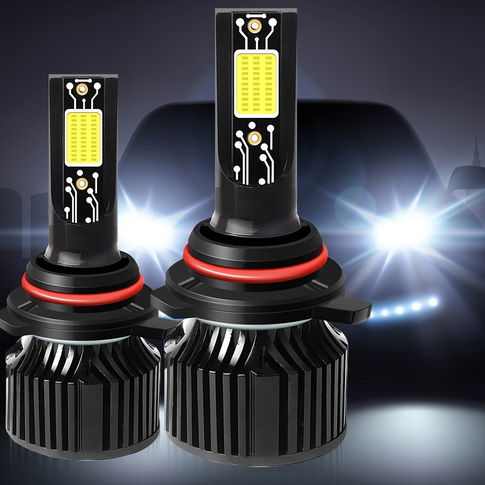 2PCS Car LED Headlights, High/Low Beam Integrated, 500m Illumination Range, H1, H4, H7, H11, CSP Chip, CANbus Compatible, Error-Free, HB3/9005, HB4/9006, HIR2/9012-G05, 12V/24V, 400% Brightness Increase, No External Battery Needed