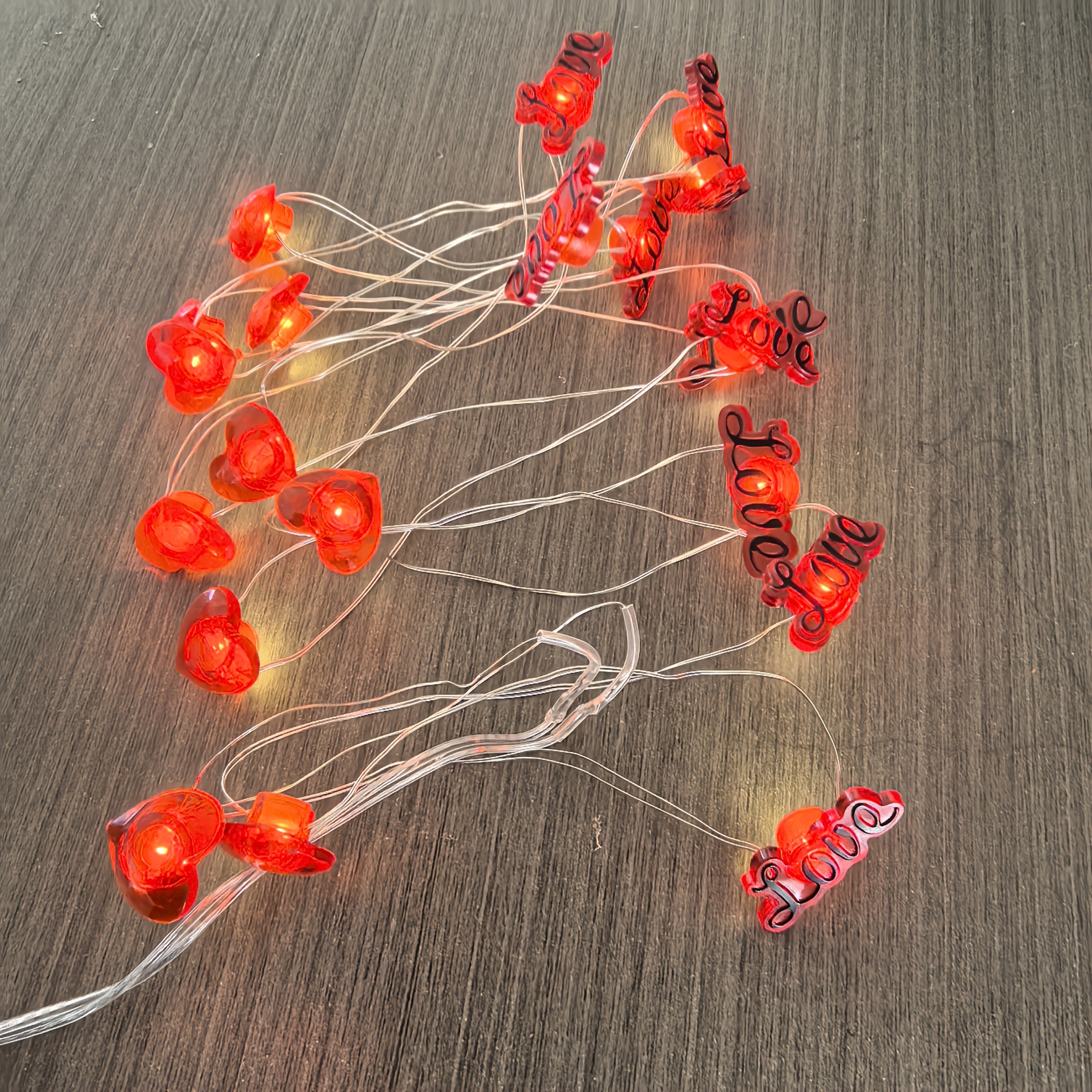 Luminarias 情人節愛心玫瑰造型室內裝飾LED銅線燈串