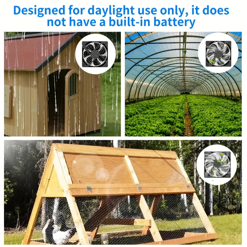 Rcl Solar Fan, Equipped with Two Solar Powered Fans, Designed for Ventilation and Air Circulation in Outdoor Places Such as RVs, Campsites, Pet Sheds, Windows, Chicken Coops, Greenhouses and Sheds
