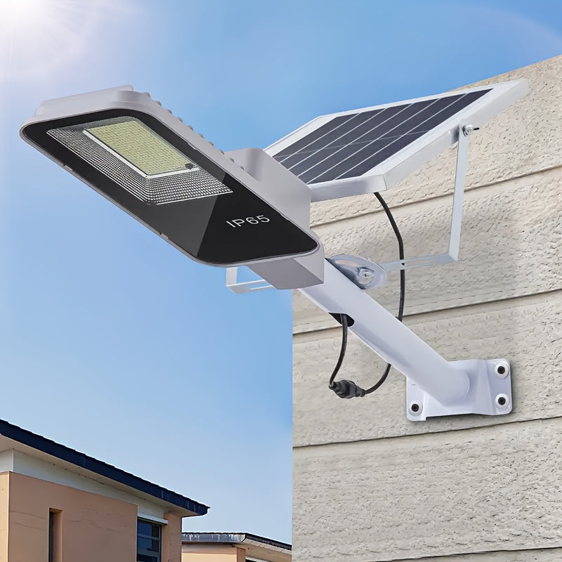 2 Pack Solar Street Light, 6500K Dimmable Waterproof LED Solar Wall Light, 6000mAh LED Street Light with Remote Control and Motion Sensor, 357 High-Brightness LED Beads, Outdoor Solar Street Light for Courtyard, Wall, Garage