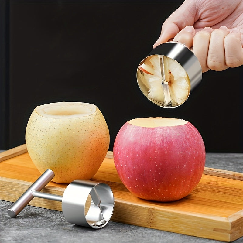 Multifunctional Apple Pear Corer, Stainless Steel Fruit Seed Remover, 2 Sizes Fruit Corer Set for Home Commercial Hotel Kitchen