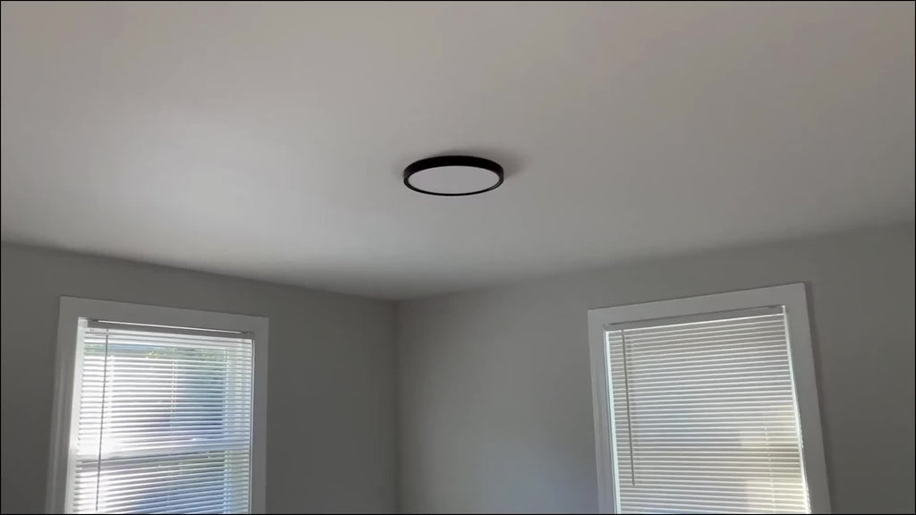 1/2/4/6/8/10 PA 12-Inch LED Flush Mount Ceiling Light, 28W 3200lm Black Ultra-Thin Flat Mount Light, 3 Color Temperatures in One 3000K/4500K/6000K Low-Profile Lighting Fixture, Suitable for Bathroom and Kitchen
