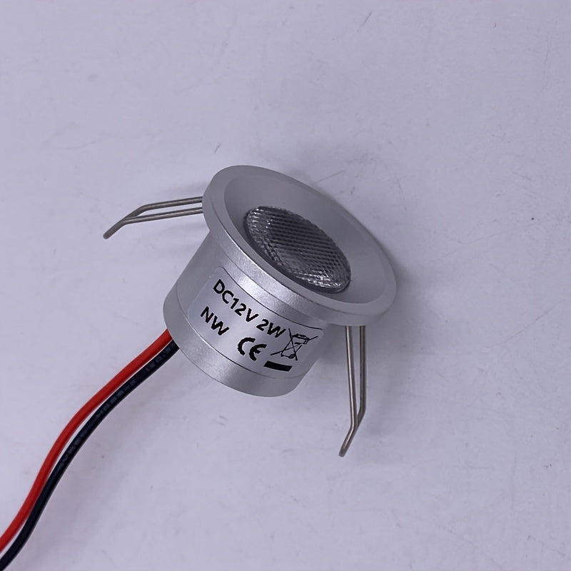 迷你天花灯 LED小拇指灯 DC12V 开孔27mm 嵌入式2W小射灯适用于橱柜 酒柜 珠宝展示柜 圣诞节装饰 餐厅 朋友聚会