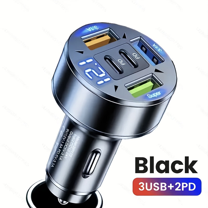 5-Port 36W USB C Car Charger with PD Fast Charging | Compatible with iPhone 12/13/14 Pro, Samsung, Xiaomi 11 - Perfect Holiday Gift