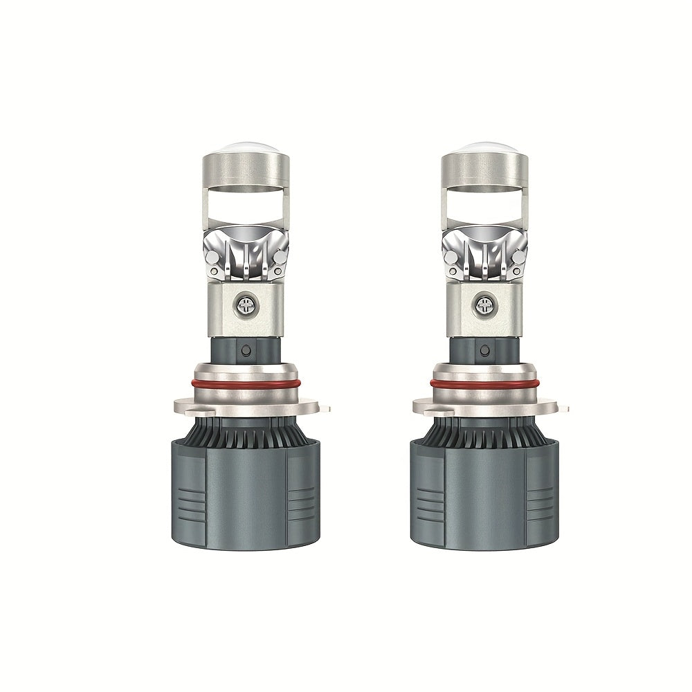 H4 H7 Dual LED Projector Lens LED Headlight Bulbs H8 H9 9005 9006 HB3 HB4 H11 Car Light 6000K White Bulb, No Battery Included