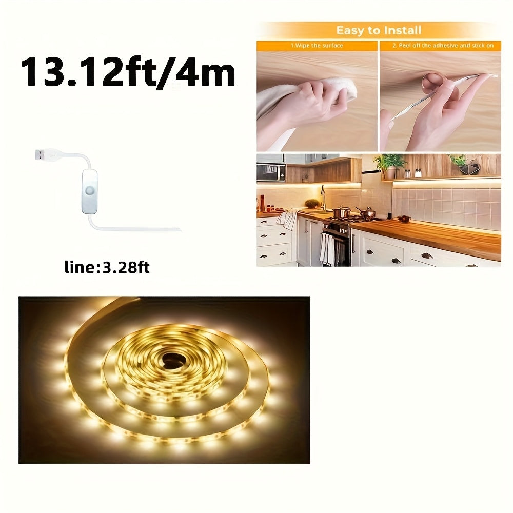 LED灯条，5V USB供电 501按钮开关，3000K/6000K柔性照明，按钮控制，装饰LED灯 | 时尚LED灯条 | USB供电灯 | 卧室装饰灯