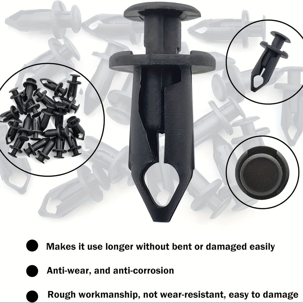 100pcs ATV Bumper Clip Push Fasteners, Compatible with Honda 90653-HC4-900 / 7661855