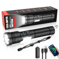 Rechargeable Magnetic Flashlight High Lumen Compact LED Pocket Light With COB Side Lighting USB-C Charging Zoom Function 7 Modes Ideal for Camping Tactical Use T035-1 Packaging