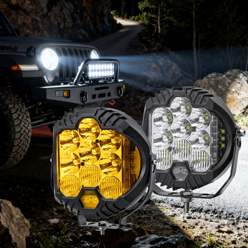 High Brightness Light, Premium White/Yellow Light, 2-Pack, Easy Installation, Exquisite and Practical, Suitable for Multiple Vehicle Models