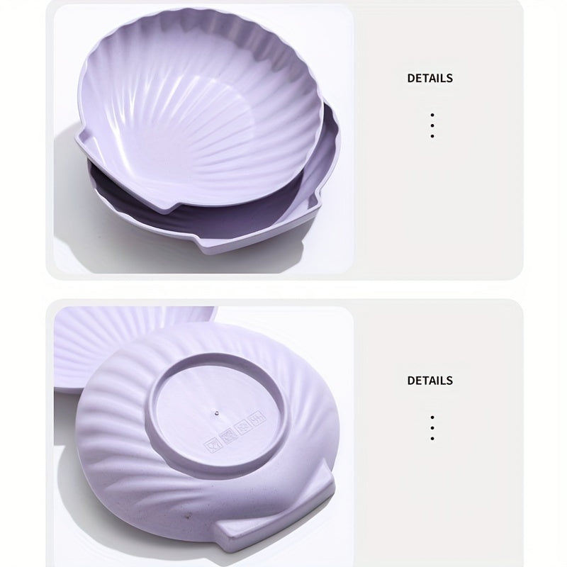 1Pc, 5Pcs, Shell-Shaped Dish, 6-Inch Small Plate, Dessert & Cake Plate, Lunch & Dinner Plate – Perfect for Kitchen, Family Gatherings, School Events, Company Group Meals, Restaurants (Multiple Colors Available)