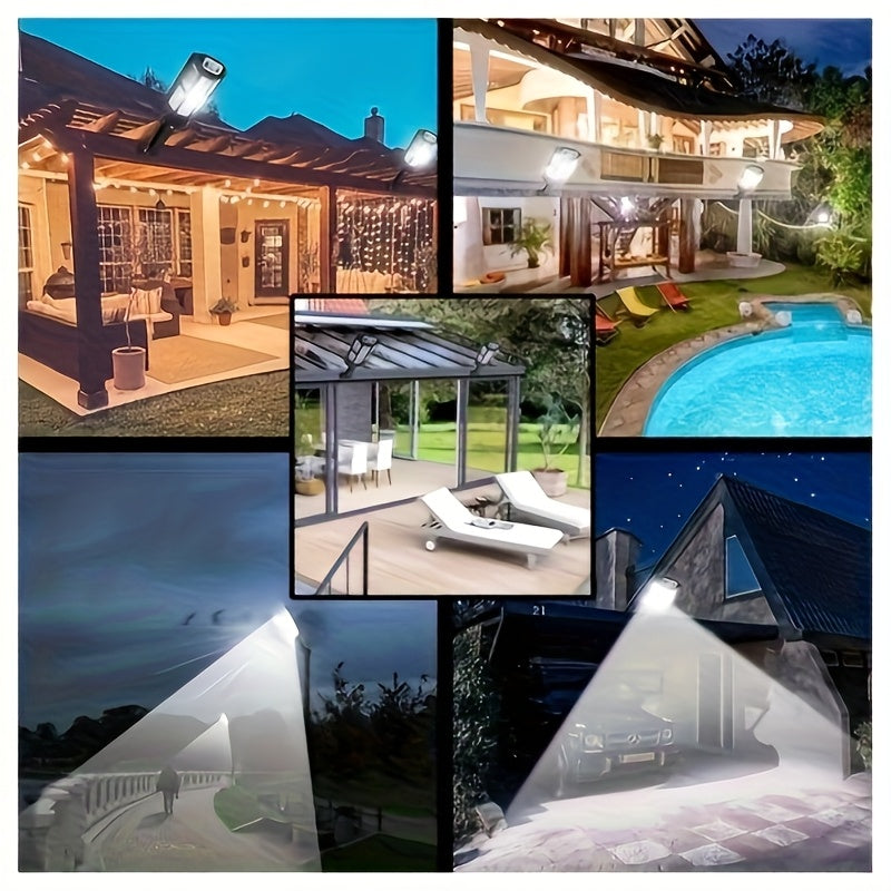 1 Piece Super Bright Outdoor Solar Motion Light, Smart Outdoor Garden Street Light, with 43 LED Street Light, 6500K, Portable Solar Security Light with Remote Control, Perfect for Courtyard, Garage, Garden