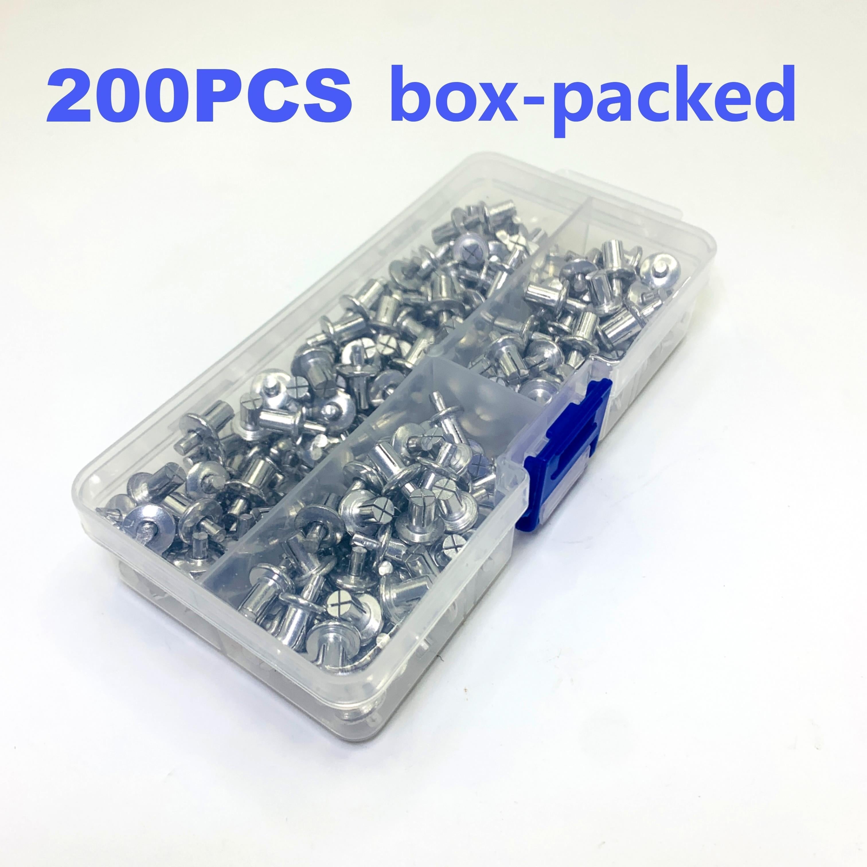 50/100/200PCS Drive Rivets, Knock-in Mushroom Head Self-Plugging Rivets, Hammer Drive Expanding Aluminum Rivets, Dome Head Aluminum Drive Rivets