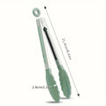1PC Stainless Steel Food Tongs with Nylon Grip, 7 Inch Mini Heat Resistant Non-slip BBQ Tongs, Lockable Design Strong Grip, Ideal for Kitchen Cooking Outdoor BBQ Camping, Perfect Holiday Gift for Christmas Halloween Easter Thanksgiving Valentine's Day