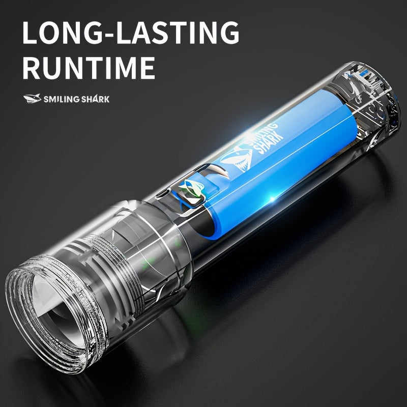1PC RGB Photography Flashlight SMILING SHARK LED Torch SD5464 Zoomable Multi-Mode Type-C Charging White/Orange/Warm/Blue/Pink/Purple Dimmable Fill Light Colorful Ambient Light for Photography Lighting