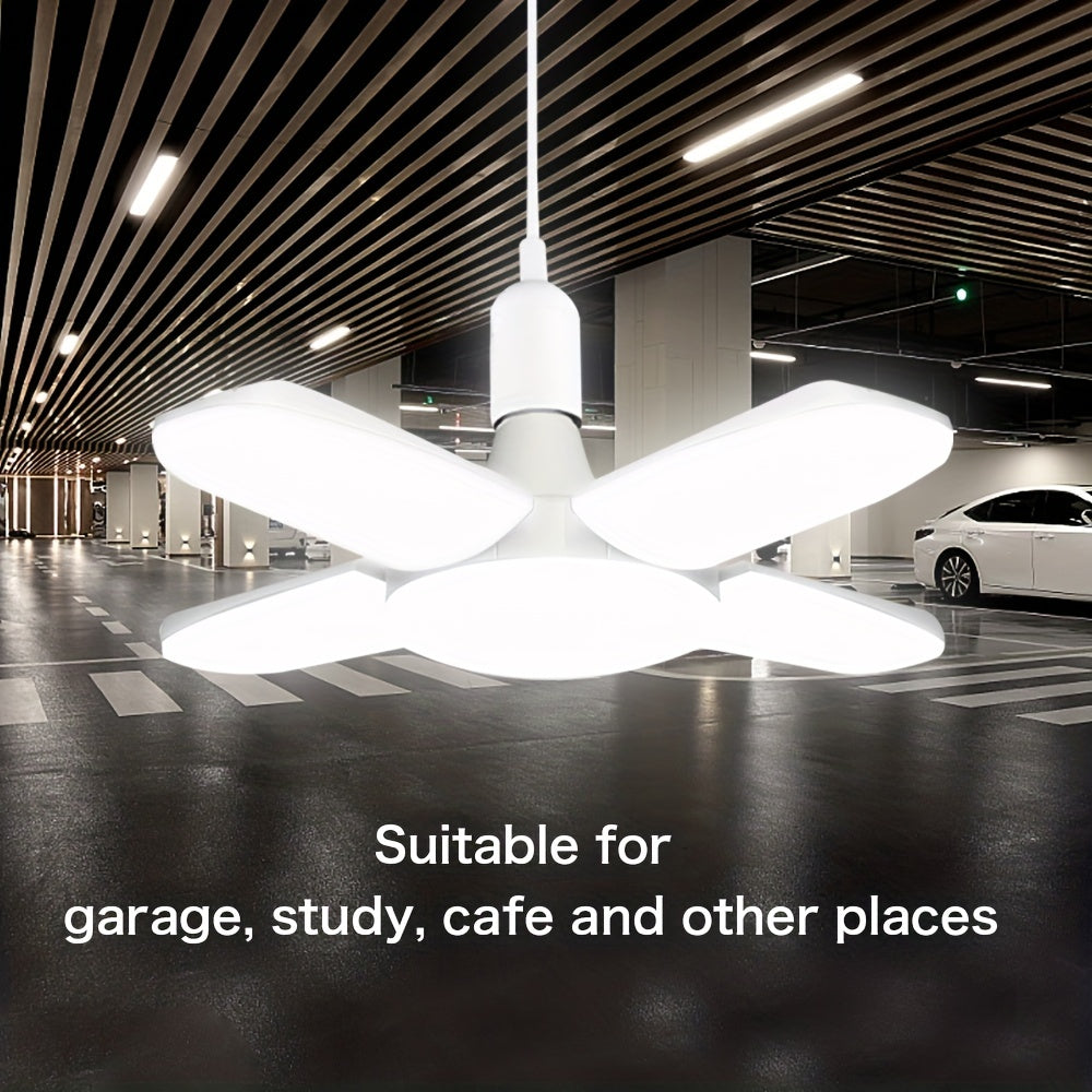 LED Four-Leaf Light Mini Folding Light 28W (Equivalent to 80W) 3000K 6500K Pendant Light Folding Light Suitable for Garage Indoor Lighting High Brightness Small Size Usable for 2 Years