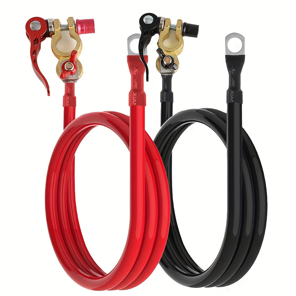 Automotive Battery Terminal with 10AWG Lead Wire – Suitable for Car Battery Tools, Battery Inverters, Positive/Negative Connections, and Jump Starter Terminals for Car, Truck & Motorcycle Batteries. Brass Construction, No Battery Required