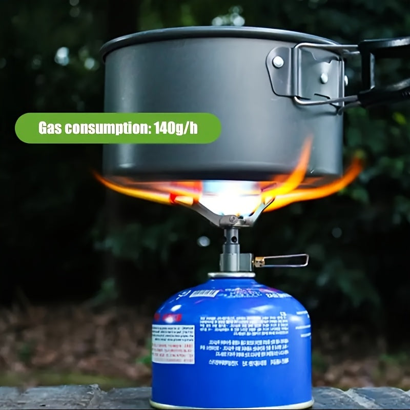 Ultra-Light Titanium Alloy Micro Portable Picnic Camping Gas Stove, Ideal for Outdoor Patio BBQ, 25g Ultra-Light Burner