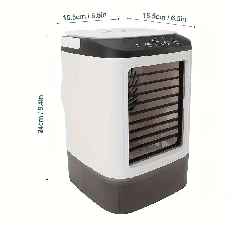 3 Seconds Instant Cooling! Mini Portable USB Cooling Fan Humidifier, Ultra Quiet 25Db, 30.43oz Water Tank, 6 Hours Timer, Ideal for Home Office Dorm, Perfect Holiday Gift