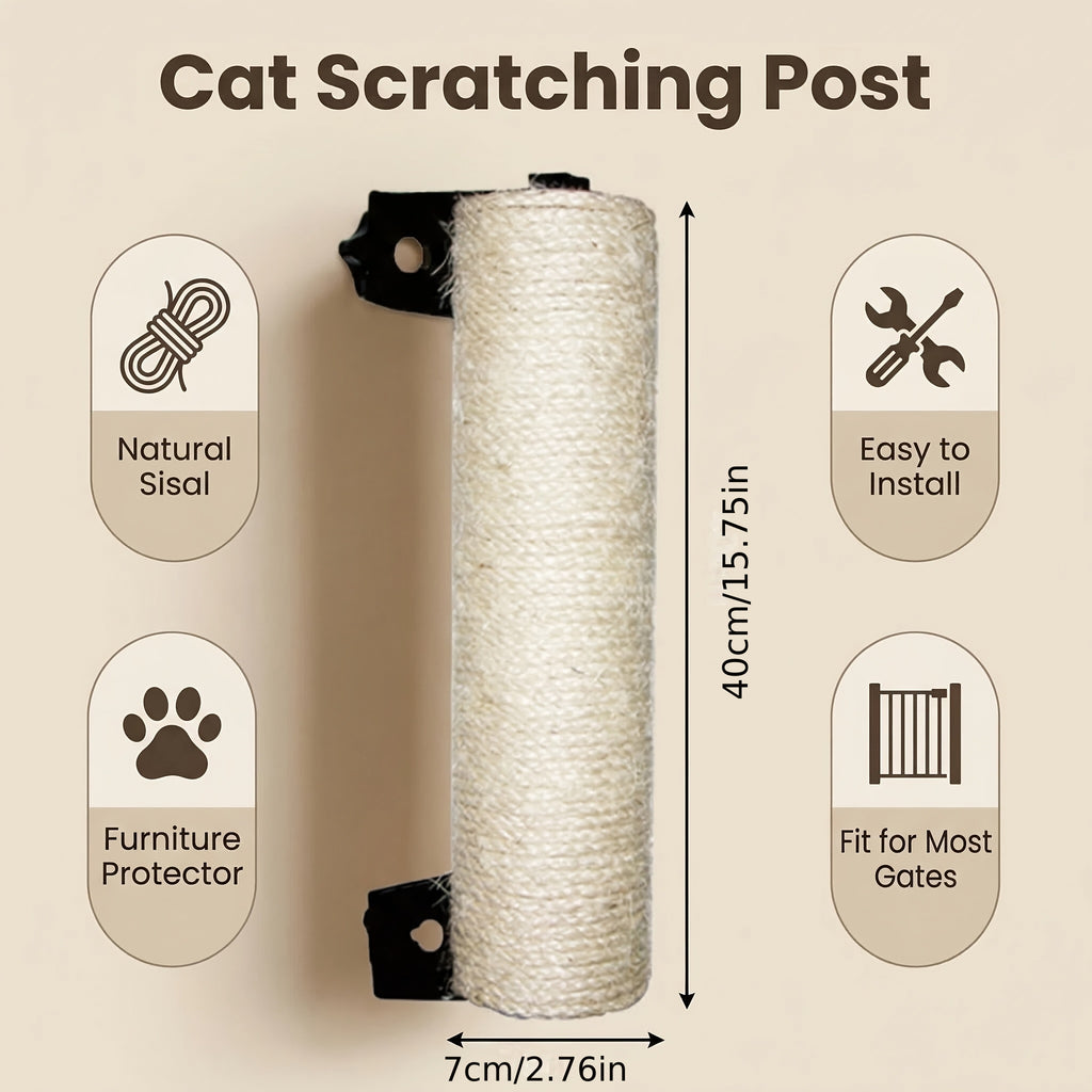 剑麻猫抓柱，适用于猫笼，耐用猫抓塔，室内猫树及幼猫玩具
