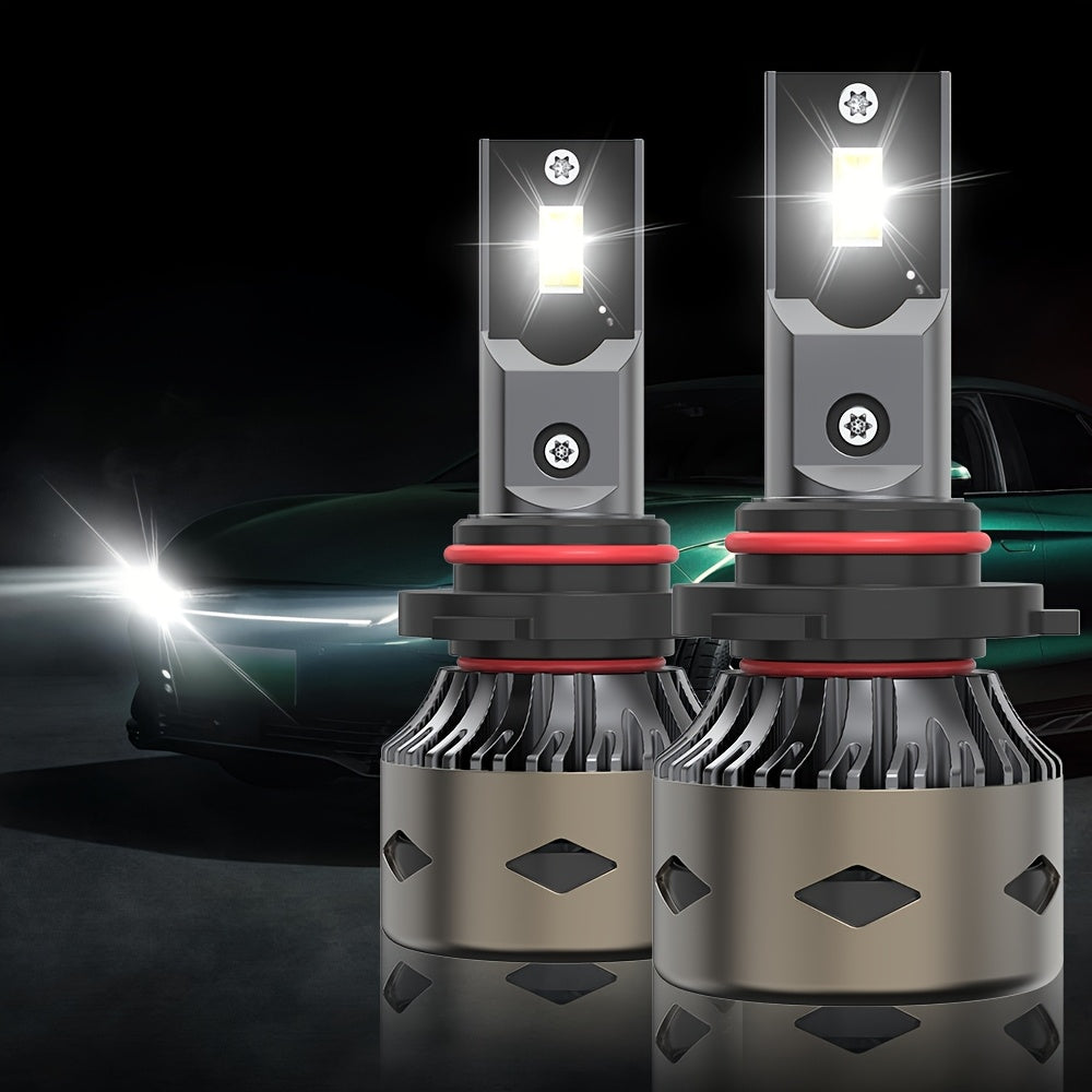 2-Pack H7 LED Headlights, H1, H4, H7, H11, COB Chip with Cooling Fan, 200W High Power, High/Low Beam Switching, No Canbus Error, 800% Brightness Increase, Compatible with HB3/9005, HB4/9006, HIR2/9012-G116