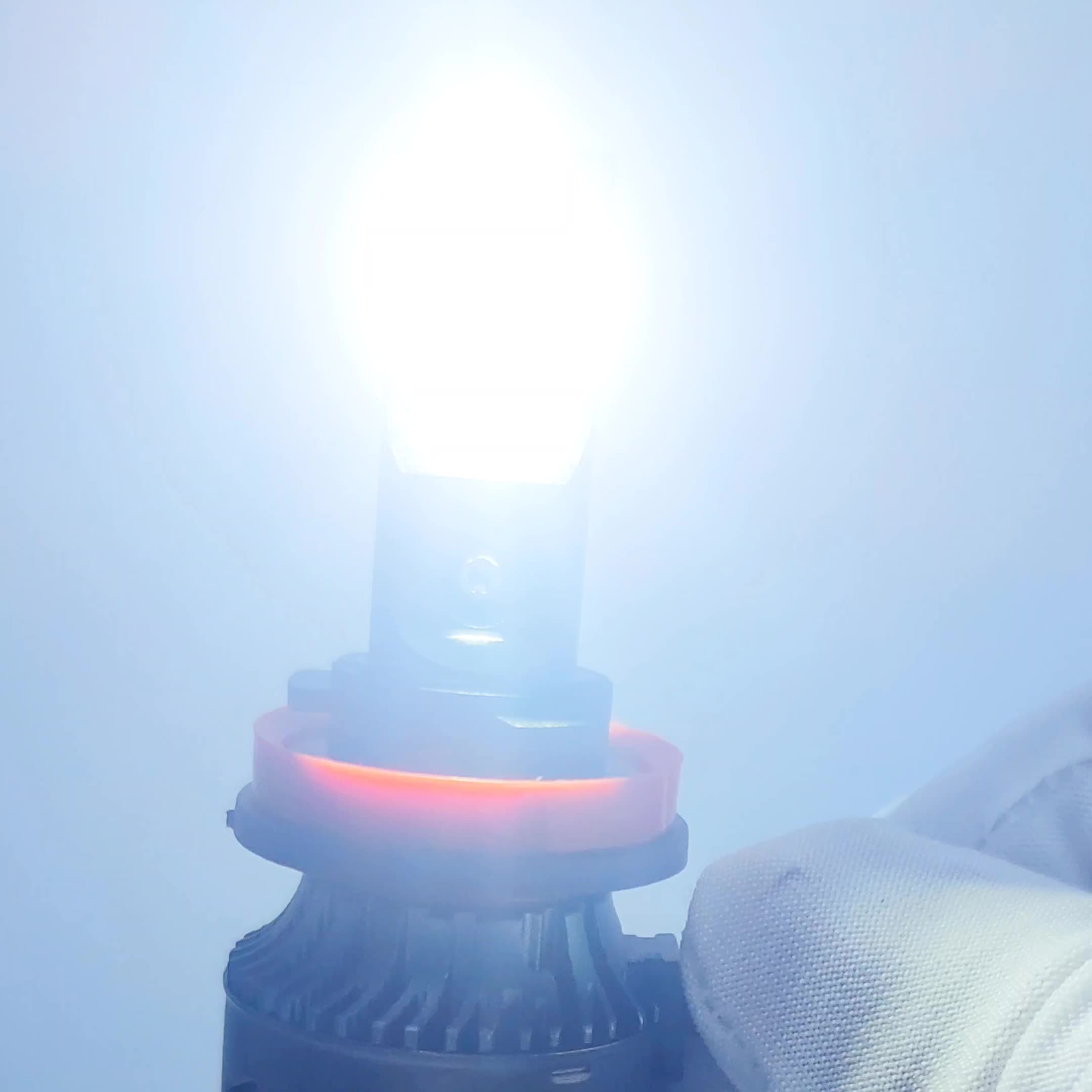 2 LED Car Headlights, 6500K White Light, High/Low Beam Dual Mode, 600% Brightness Increase, CSP Chip, Aluminum Housing, 12-24V Voltage, Battery-Free Installation, Compatible with H4 H1 H7 H11 9005 9006 9012 HB3 HB4