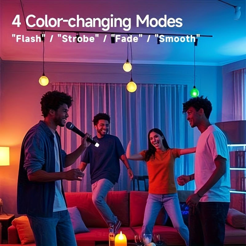 E26/E27 rechargeable remote control timer bulb, 13-color dimming portable wireless battery backup light, suitable for wall lamps and table lamps, detachable charging design, suitable for non-hardwired fixtures, with dimming function