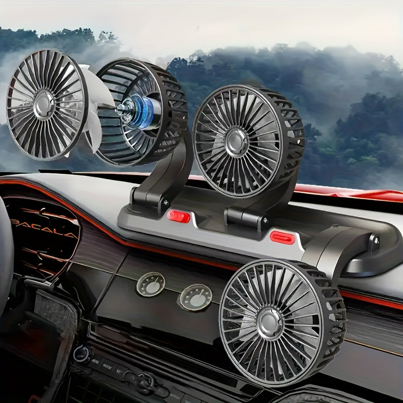 New Upgraded High Air Flow USB Fan, Adjustable Up and Down, Three-Headed Yellow Fan Blades, Fast Cooling Effect