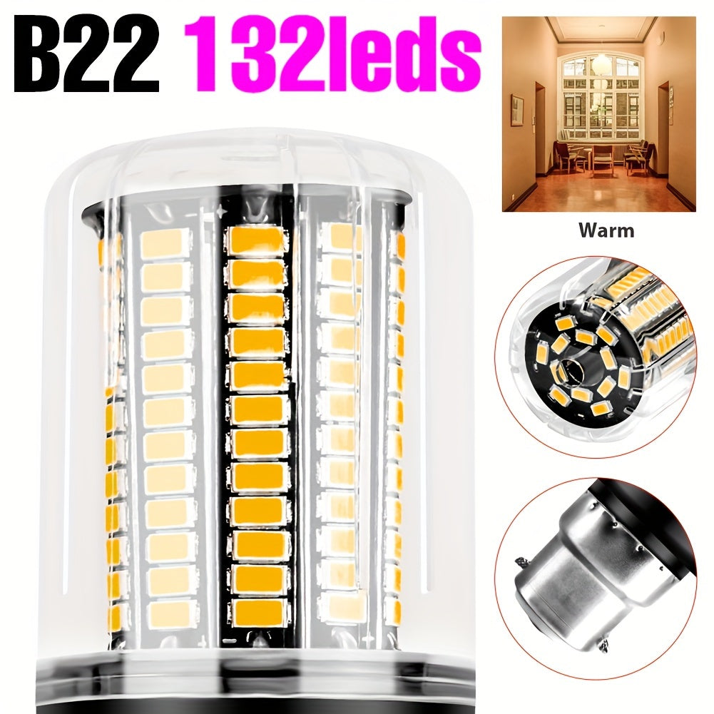 LED corn bulb E14 small screw base spotlight AC85-265V ceiling chandelier built-in bulb E27/E26 universal indoor bright eye-protection flicker-free candle light B22 home use 220V bedroom living room office study downlight 110V bathroom