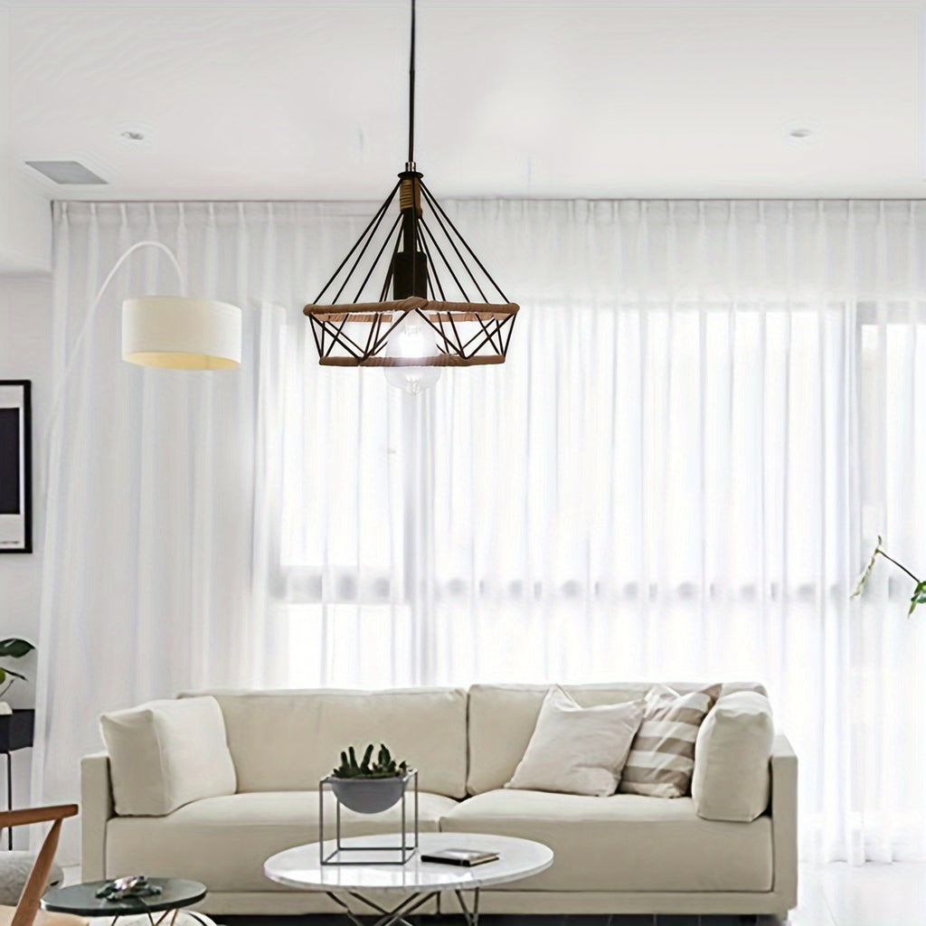Ganeed plug-in pendant light, industrial vintage metal pendant light, farmhouse chandelier ceiling light, with 16.4ft pendant cord and on/off switch, for kitchen island, dining table, bedroom, home decoration