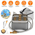 12000W Portable Camping Stove with Cassette Adapter, Windproof Outdoor Backpacking Stove with Storage Case & Igniter, Ideal for Hiking, Camping, Picnic, Backpacking